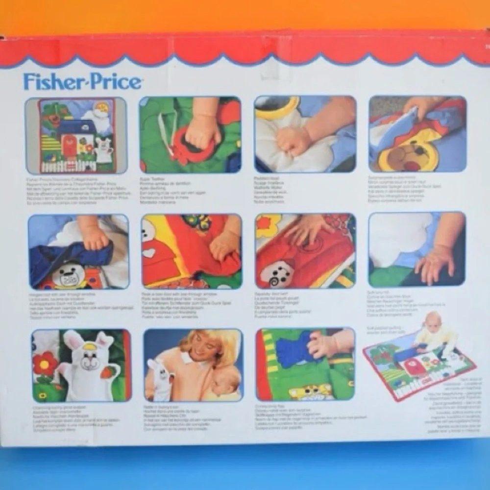 VTG 1990 Fisher-Price Little People Sensory Activity Tummy Time‎ Mat for Babies